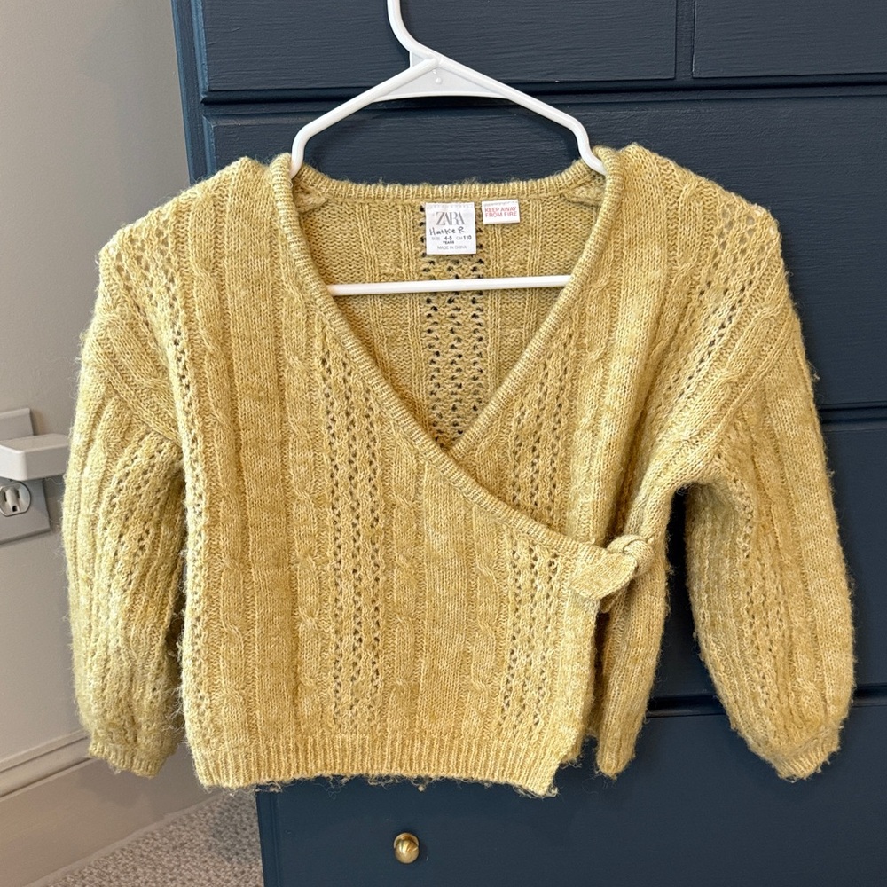 Zara Kids Mustard Knit Sweater